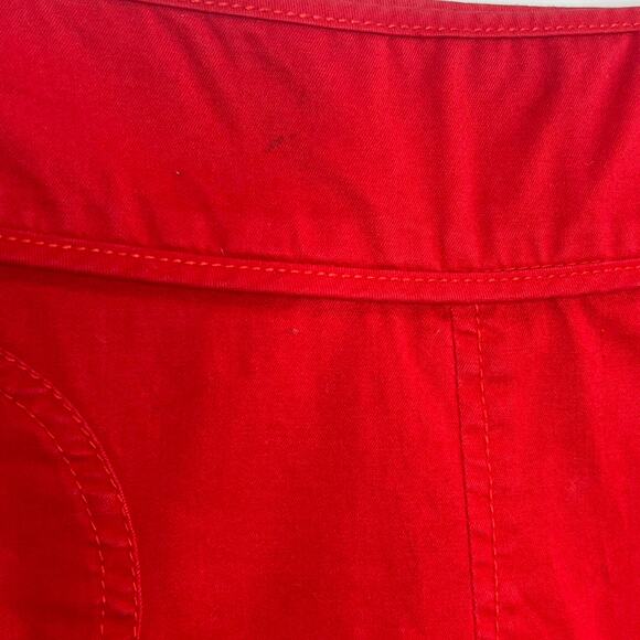 H&M A-Line Skirt Size 4 Red Front Pockets Twee - Picture 3 of 6